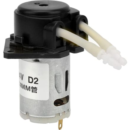 D-2 2*4mm   24V   Peristaltische Vloeistofpomp Doseringpomp voor Laboratorium Analyse(Geel)