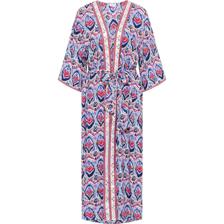 IZIA Kimono Dames Blauw Veelkleurig