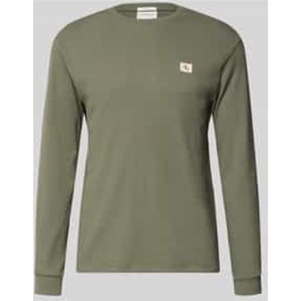 regular fit shirt met lange mouwen van katoenmix