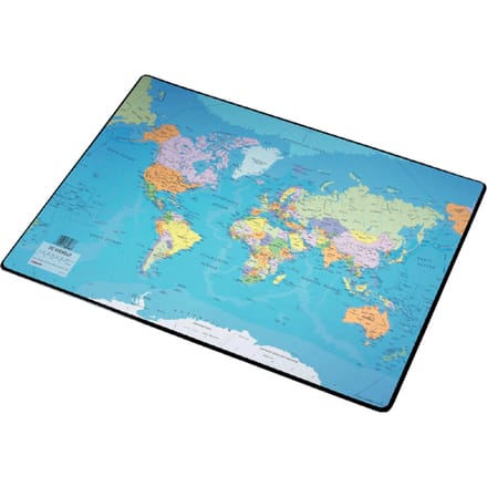 Onderlegger Esselte 40x53cm met wereldkaart Nederlands