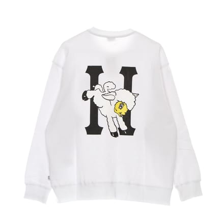 Flocked Classic H Crew damessweater met ronde hals