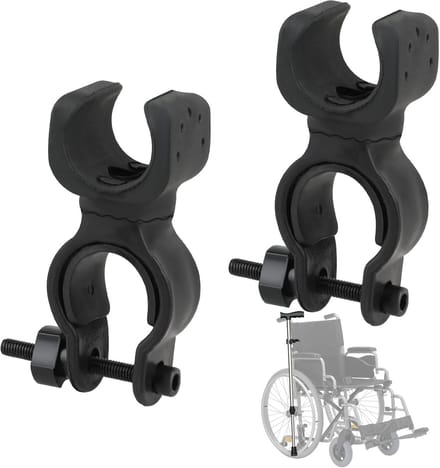 2 Stuks 360 Graden Draaibare Krukhouders Voor Rolstoelen en Rollators