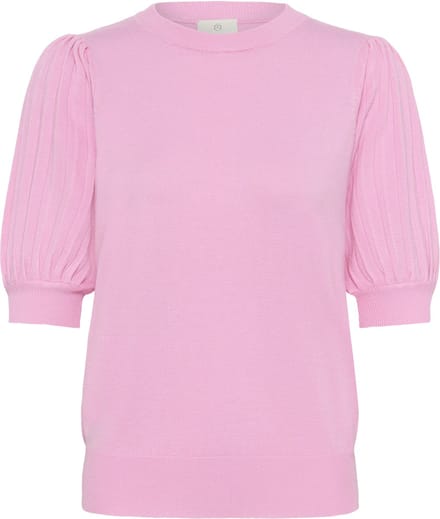 Kaffe KAlone Knit Pullover 1/2 SL Dames Trui - Pink Frosting