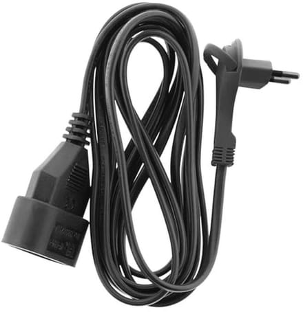 Verlengkabel 3 meter met platte stekker – 6 A – zwart