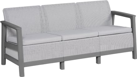 Keter Scandi Linea 3-zits Loungebank - Lichtgrijs