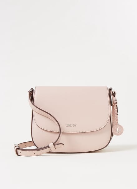 DKNY Leren Schoudertas Bryant Saddle Bag Cashmere / Silver Roze