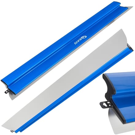 GEKO Afwerkspatel 100 cm met ergonomische handgreep en vervangbaar 0,3 mm blad voor gladde afwerking