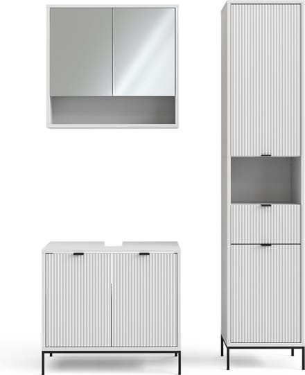Vicco Badkamermeubelset Eliza, Wit, 3-delig