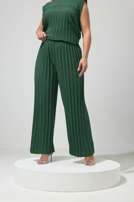 Yours London Groene Geplooide Broek Size 52
