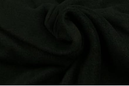 Fleece stof - Zwart - 10 meter