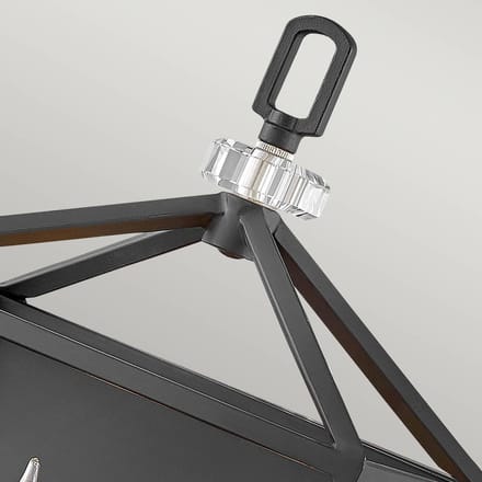 Hinkley LED Wandlamp Stinson | 2X E14 Max 60W | Black with Polished Nickel