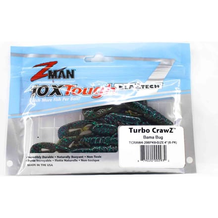 Leurre souple Zman Turbo CrawZ 4 pouces 6/paquet Bama Bug (2932)
