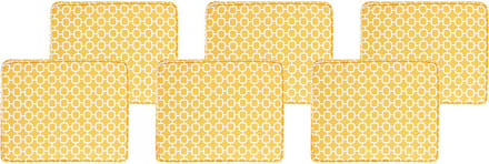 TOLVE - Zitkussen set van 6 - Geel - Polyester