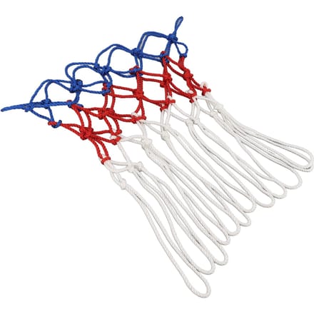 Basketbalnet Professioneel Basketbalnet Vervanging Polyester Alle Weersomstandigheden Anti-Klit Basketbal white