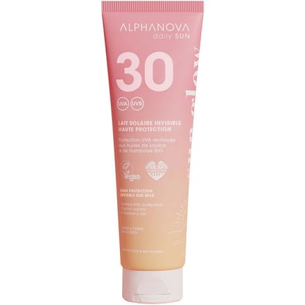 Alphanova Sun Invisible sun milk sun glow bio SPF30 150 Milliliter