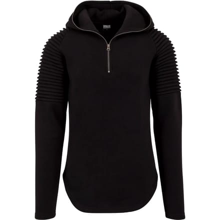 Urban Classics - Pleat Sleeves Terry HiLo Hoodie/trui - M - Zwart
