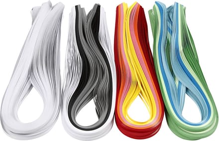 Quilling stroken, L: 78 cm, B: 5 mm, 120 gr, diverse kleuren, 12x100 stuk