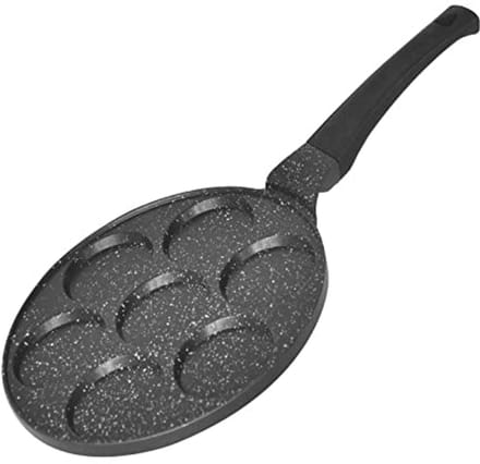 Pannenkoekenpan Ø 26 cm met marmeren coating, 7-gaats en inductievriendelijk