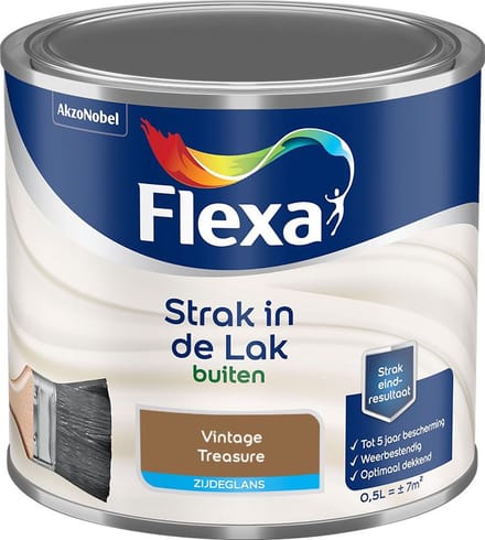 Flexa - Strak In De Lak Buitenlak Zijdeglans - Vintage Treasure - Mengverf - 500 Ml