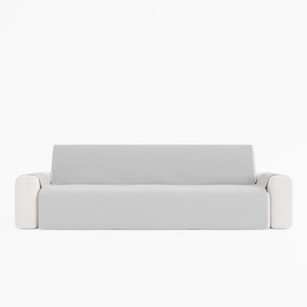 Zijde sofa hoes voor 4-zits bank - 220 cm - Lichtgrijs, ademend en gewatteerd
