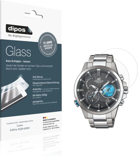 dipos – 2x Matte Pantserfolie geschikt voor Casio Edifice EQB-600D | 9H Screenprotector