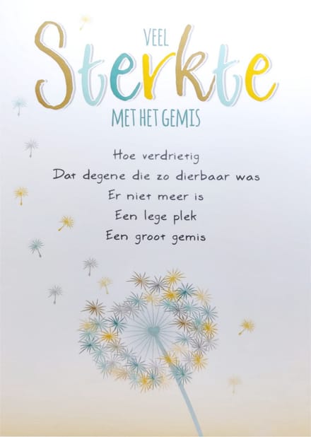 Kaart - Artige - Intense - Veel sterkte met het gemis - TE063-B
