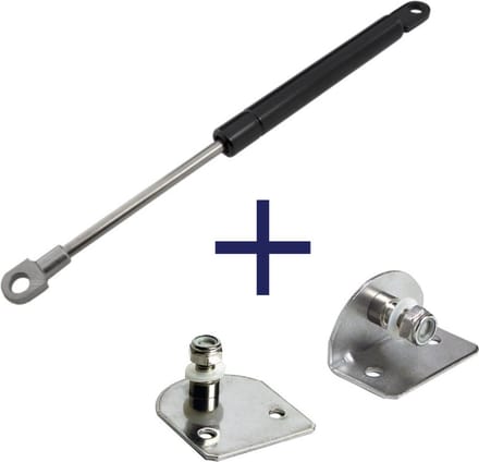Gasveer Zwart - 950mm - 700N - Inclusief Bevestigingen