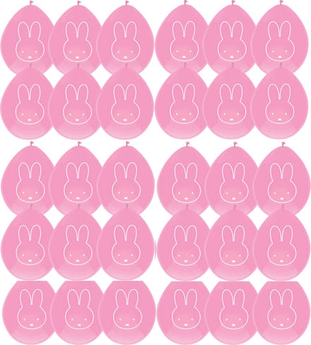 30 x Ballonnen Nijntje Roze - Meisje