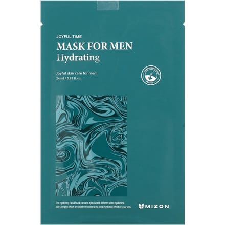Mizon, Men's, Hydrating Beauty Mask, 1 Sheet Mask, 0.81 fl oz (24 ml) blue