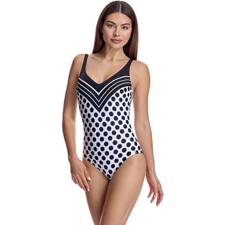 V-hals badpak met cups W250376 Dames