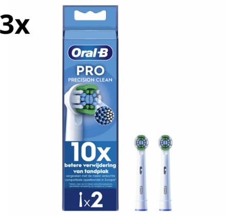 Oral B PRO Precision Clean Opzetborstels Wit - 3 x 2 stuks
