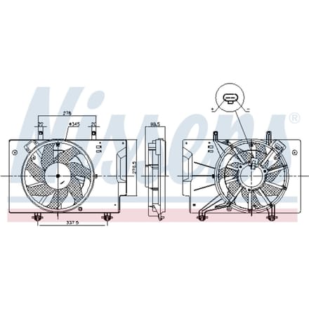 Koelventilatorwiel, motorkoeling NISSENS 85810