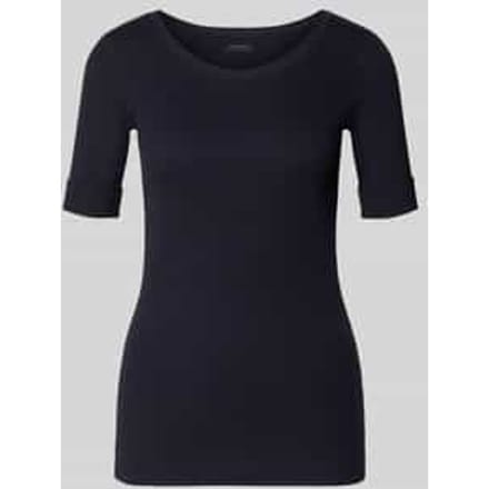 T-shirt met mouwomslag en ronde hals