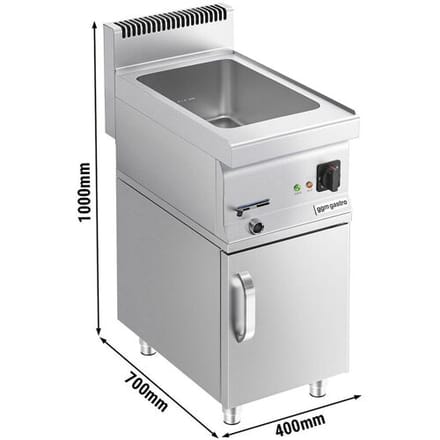 GGM Gastro Elektro Bain-Marie - 1,2 kW - 1x GN 1/1 oder 2x GN 1/2 - inkl. Unterbau mit 1 Tür Zilver