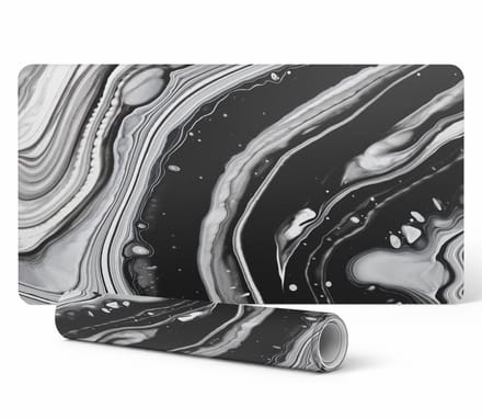 Antislip gamingmuismat met abstract golvenpatroon, 90x45 cm