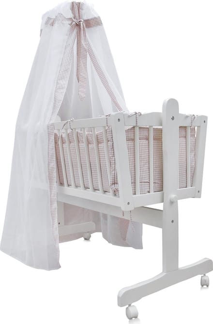 Vitalispa Babybed, Wit, 102.5 x 140 cm met wielen