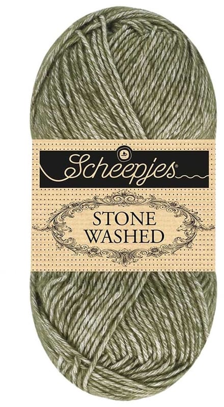 Scheepjes Stone Washed - 851 Chlorite Green - Haakgaren / Breigaren