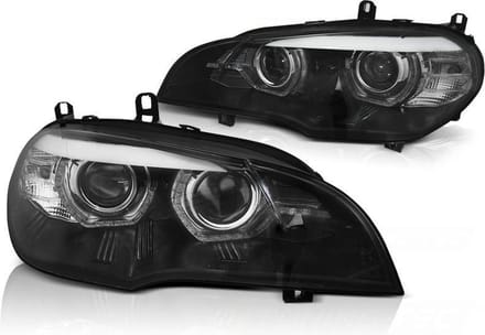 Koplampen Xenon BMW X5 E70 07-10 AE DRL LED ZWART AFS HID