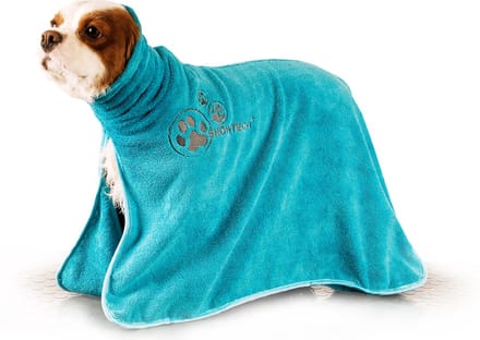 Show Tech - Dry Dude - XL - Turquoise - Badjas Hond - Honden Badjas