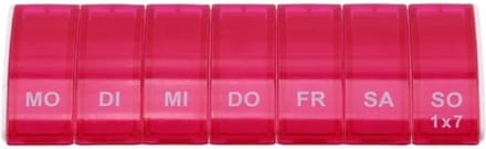 Scoby - Pillendoos 7 Dagen - 7 Vakjes - Medicijnen Planner - Rood