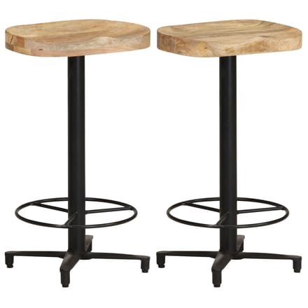 vidaXL - Barkrukken - 2 - st - 66 - cm - massief - mangohout