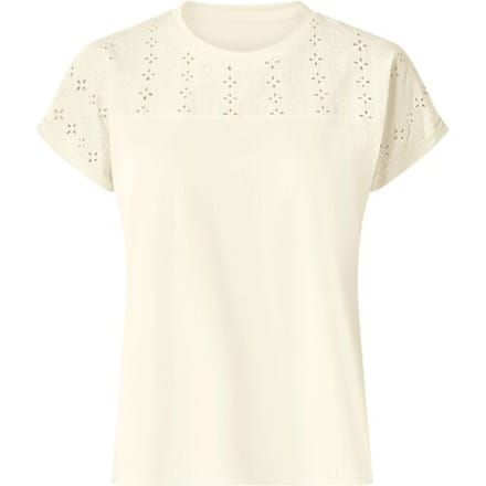 ESMARA Dames T-shirt met kant (wit, XS (32/34))