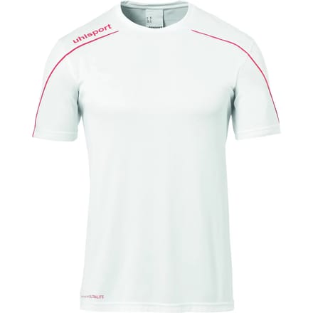 Uhlsport Stream 22 Shirt Korte Mouw Heren - Wit / Rood | Maat: 2XL