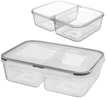 Orion - Verdeelbare Voedselcontainer - 2L - Dubbele Compartimenten - BPA-vrij
