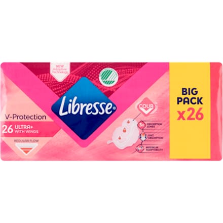 Libresse Maandverband Ultra Normaal Met Vleugels (26 stuks)