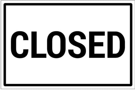 Closed bord | gecoat dibond materiaal | 60 x 40 cm