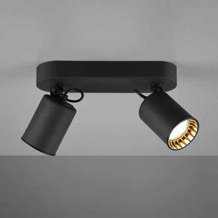 TRIO PAGO - Spot - Zwart mat - excl. 2x GU10 4,9 W - Plafondbevestiging