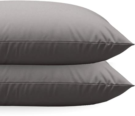 Zelesta Comfort uni diamond Kussenslopen Set van 2 - Bruin-grijs 60x70cm