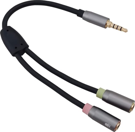 Adapterkabel, Klinke 3,5mm Stecker/2x Klinke 3,5mm Buchse,PREMIUM, schwarz