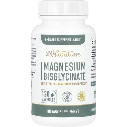 SMNutrition, Magnesium Bisglycinaat, 120 Capsules (36 mg per capsule)